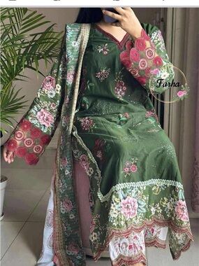 Pakistani dress 3 piece Indian kurta designer dress cotton